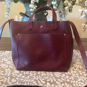 Portland Leather Goods Mini Crossbody In Sangria